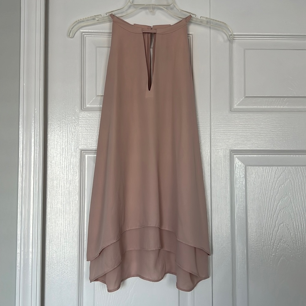 Banana Republic Light Pink Sleeveless High Neck Blouse Size XS